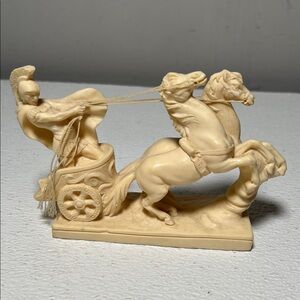 Replica of A. Santini Roman Chariot Gladiator Sculpture Statue Italian